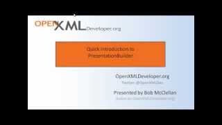 Quick Introduction to PresentationBuilder