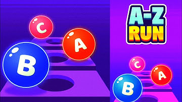 🔠AZ Run - 2048 ABC Runner (Level-86 To 90) Relaxing ASMR Puzzle Ball Runner Game - New Update