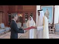 Su Alteza el Emir recibe las credenciales de seis nuevos embajadores