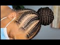 Stitch Bun | How to do a stitch bun/ ponytail