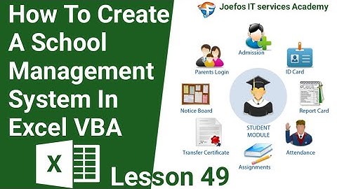 How To Create A School Management System in Microsoft Excel | Step-by-Step Tutorials Lesson 49