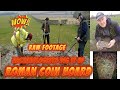 Roman coin hoard found metal detecting  raw footage archaeologists excavate the hoard of coins