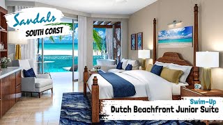 Dutch Beachfront SwimUp Club Junior Suite SLX | Sandals South Coast Jamaica | Full Tour & Review 4K