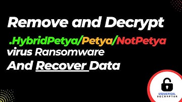How to Remove HybridPetya/Petya/NotPetya Ransomware and Recover Files (SOLVED) | Universal Decryptor