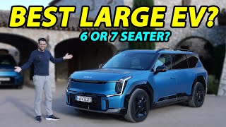 Kia EV9 GTLine driving REVIEW electric 7seater vs 6seater