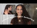 TUTORIAL | ACCENT BRAID CURLY HAIRSTYLE | On 3a/b curls