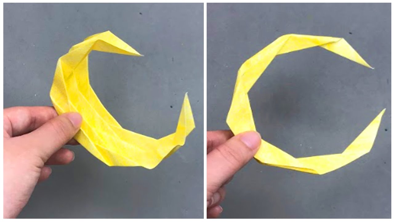 CÁCH GẤP MẶT TRĂNG XINH BẰNG GIẤY ORIGAMI - How to Make Paper Moon