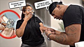 ANOTHER GUY UPGRADED MY WEDDING RING PRANK ON HUSBAND! *BAD IDEA*