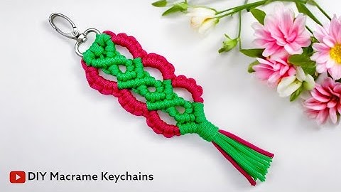 Macrame Heart Keychain | LLAVEROS en MACRAMÉ | Easy Macrame Tutorial