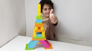 بناء برج ايفل بالمكعبات ،، Lego, building blocks