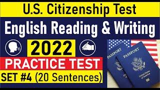 2022 US Citizenship English Reading and Writing Test | Official Vocabulary | Practice Set 4 of 4