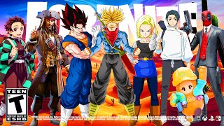 COLABORACIONES DE LA TEMPORADA 3 CAPITULO 5 DE FORTNITE (Trunks Dragon Ball, Jujutsu Kaisen, KNY !)