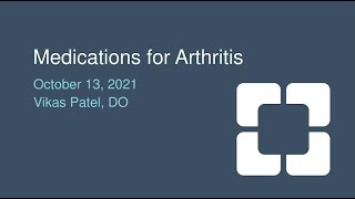 Medication for Arthritis Pain