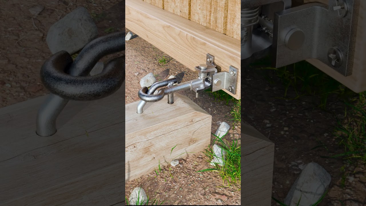 Automatic latch for outdoor swing gates. #gates #woodworking