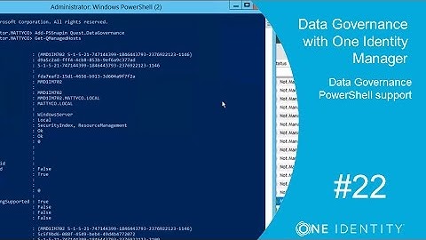 One Identity Manager | Data Governance with 1IM #22 | Powershell Support