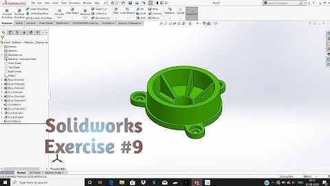 Solidworks Basic Exercise #9 | Solidworks | 3D Model