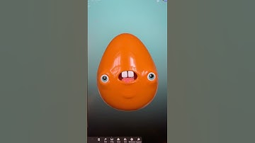 Orange 3d modeled blob