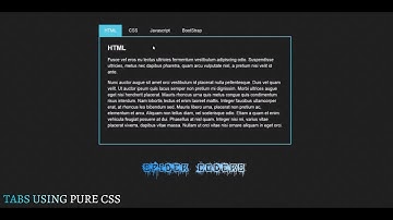 Tabs - CSS only