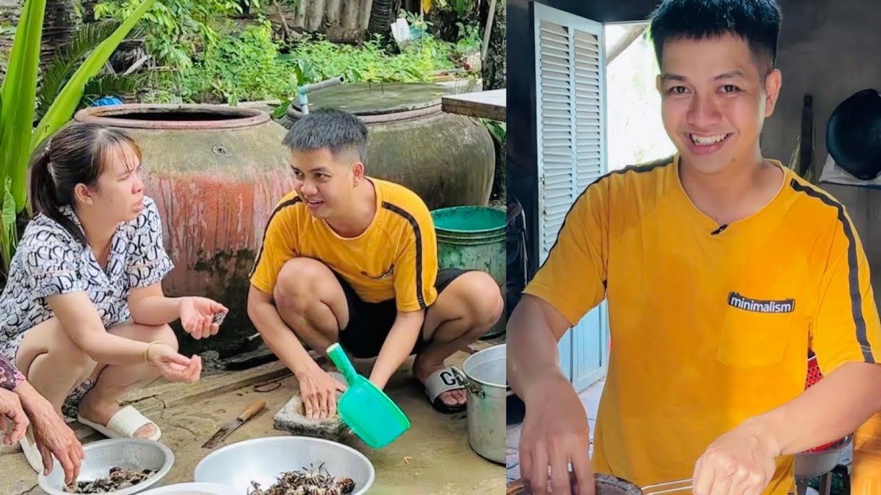 Họp mặt nhà Vợ thằng Sang | Lẩu cua đồng và Cá tai tượng chiên xù