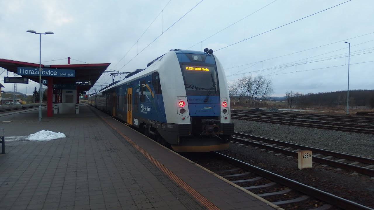 Vlaky Horažďovice předměstí 29.1. 2021