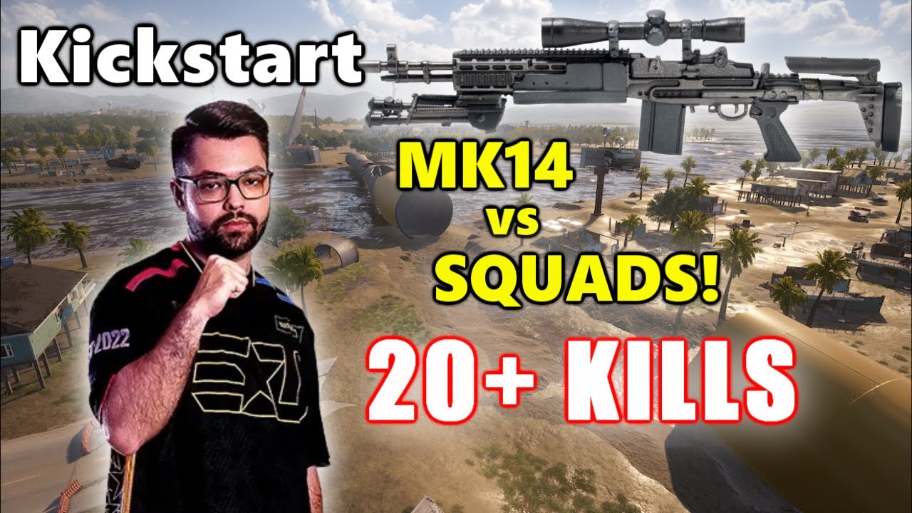 eU Kickstart 20+ KILLS MK14 vs SQUADS! PUBG YouTube
