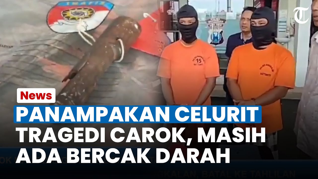 BARANG BUKTI Tragedi Carok Madura, 3 Celurit Diamankan, Masih Ada Bercak Darah