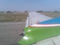 Ilyushin IL-114-100 crosswind landing in Ugrench