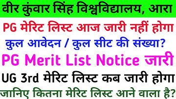 लो आगया बड़ा अपडेट Vksu PG Merit List 2021 | बहुत High Cutoff जाएगा | Vksu UG 3rd Merit List 2021 |