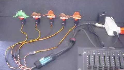 DMX 512 Base Address Description Using The Servo-Pak 5 RC-Servomotor Controller.