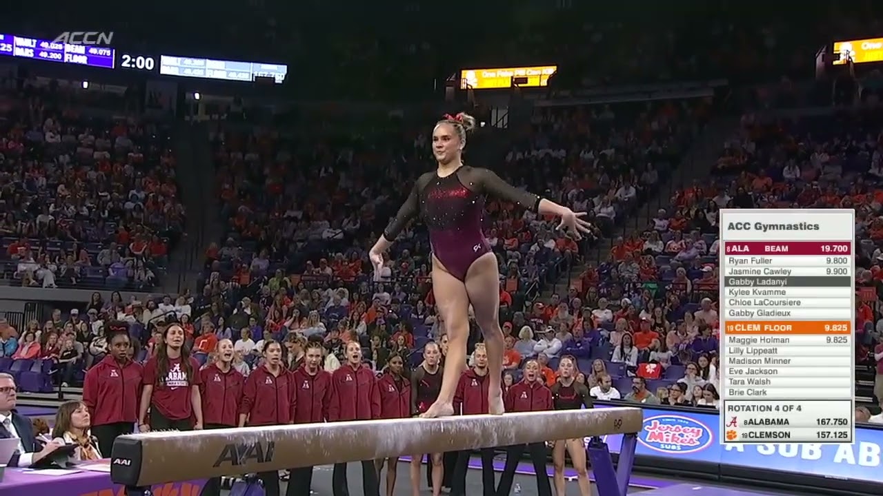 Габби Ладани 9.925 Бим Алабама против Клемсона 1-9-26