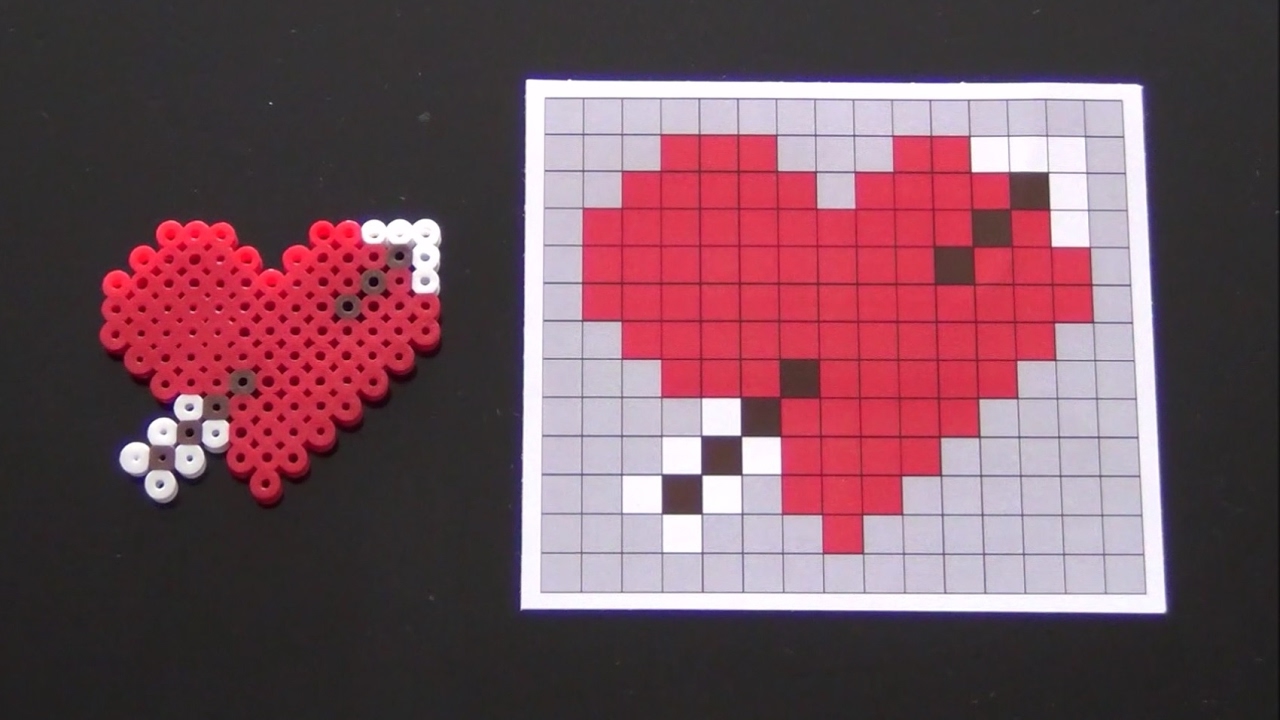 Heart Perler Beads (35+ Free Patterns!) - DIY Candy