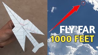 Paper Planes 1000 FEET! How To Make a Paper Airplane That Fly Far Easy