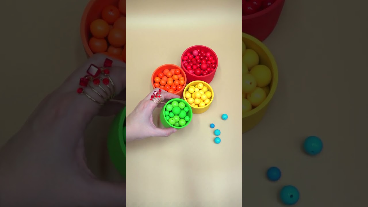 Colorful Wooden Balls Cascading🔥🌈 #dominomarble