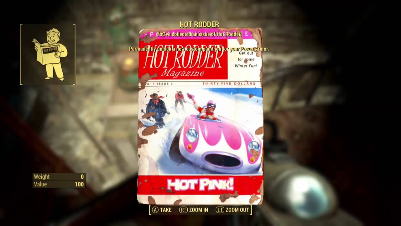 Fallout 4 hot rod pink power armor paint "Location" YouTube