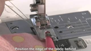 Brother SA127 Rolled Hem Foot Demonstration 