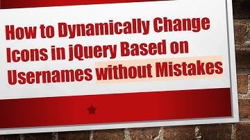 How to Dynamically Change Icons in jQuery Based on Usernames without Mistakes