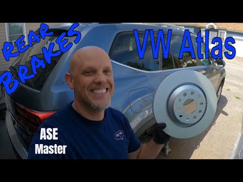 VW atlas rear brakes replacement install