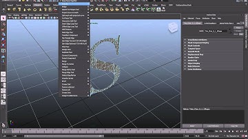 Create extruded text for rigid body effect in Maya Part 1