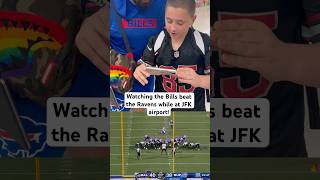 Watching The Buffalo Bills Beat The Baltimore Ravens While At The Airport nfl football gobills