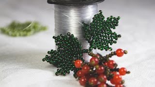 Кленовый листик из бисера Кленовый листик из бисера