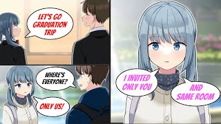 ［Manga dub］I got asked to go on a graduation trip but it was only me and the Queen Bee...［RomCom］