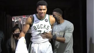 Giannis Leaves the Game with a Knee Injury vs Hawks