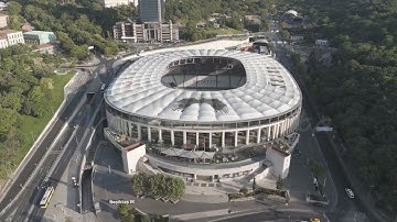 D-Log M. Istanbul, Turkey. Besiktas Stadium (Tuprash). On the shore of the Bosphorus Strait. Morn...