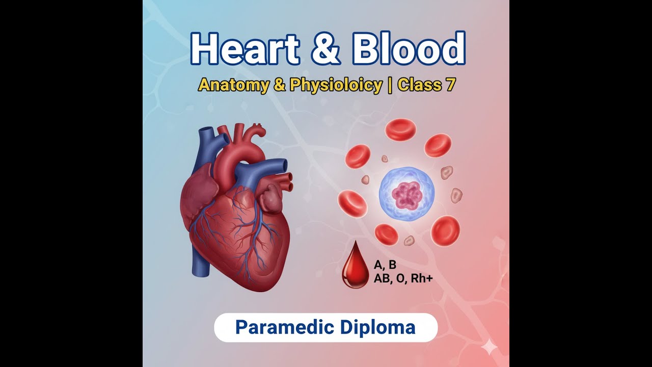 Heart, Blood components & Blood groups| Anatomy and Physiology (7th Class)| Paramedic Diploma