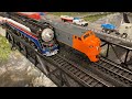 Running some ho trains  locos on the layout live