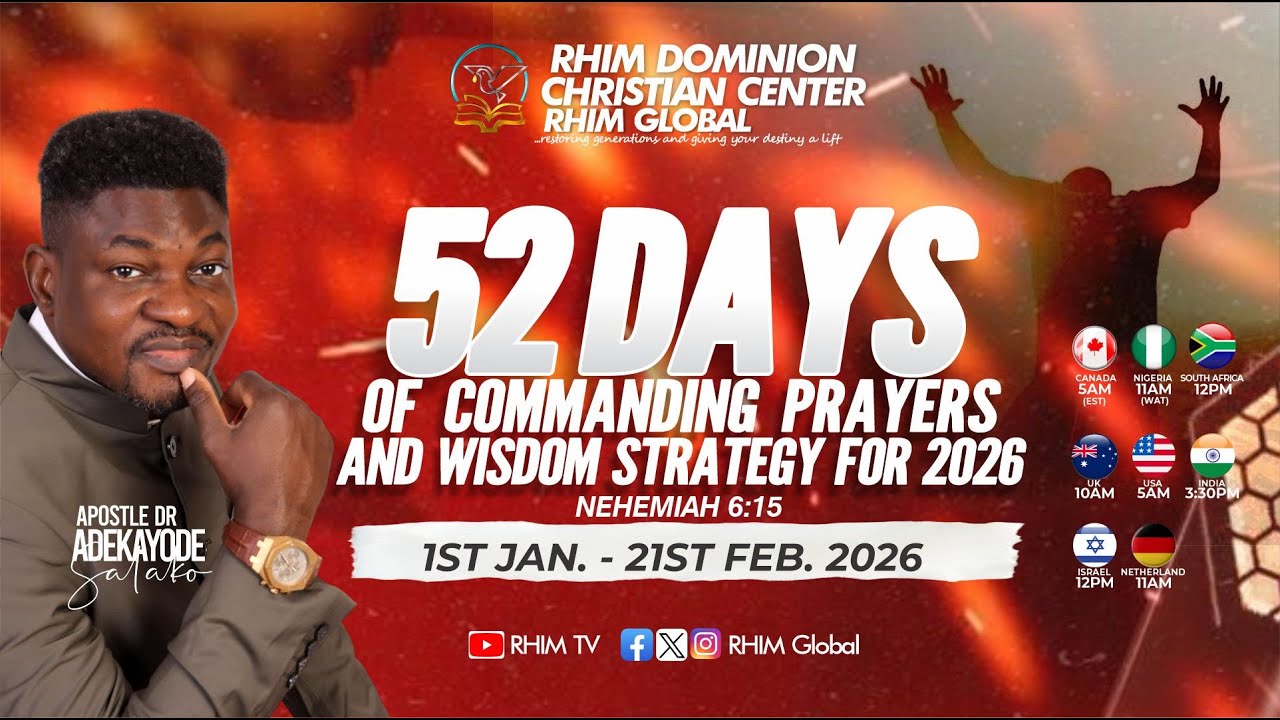 52 DAYS OF COMMANDING PRAYERS & WISDOM STRATEGY || DAY 8 || APST DR ADEKAYODE SALAKO || 8TH JAN 2026