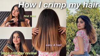 How to crimp your hair at home | Vega hair crimper Review || Shachi Kadyan