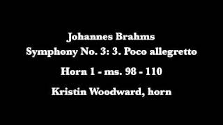 Brahms - Symphony No. 3: 3. Poco allegretto Horn Excerpt