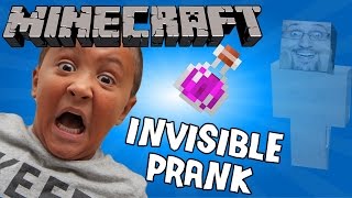 Minecraft Invisibility Potion Prank on 5 Year Old: Dad Tricks Son (PC Face Cam Multiplayer w/ Mike)