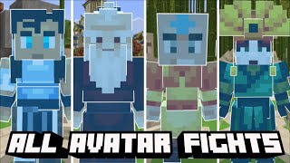 Minecraft x Avatar Legends DLC - All Avatar Fights (Aang, Roku, Koora, Kiyoshi)